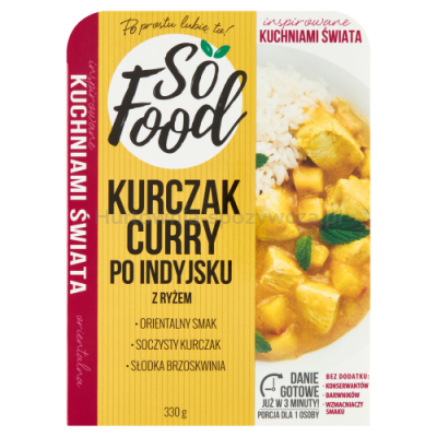 So Food Kurczak Curry Po Indyjsku Z Ryżem. 330 G