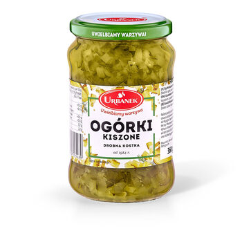 Urbanek Ogórki Kiszone Drobna Kostka 360G 