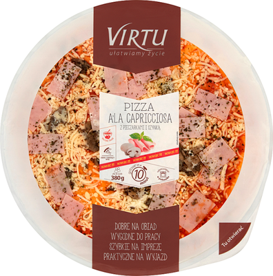 Virtu Pizza A'La Capricciosa Z Pieczarkami I Szynką 380G