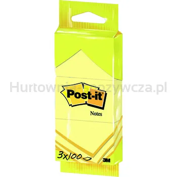 Post-It Notesy Samoprzylepne o wymiarach 38 x 51 mm(3 bloczki)