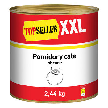 TOPSELLER XXL Pomidory całe bez skórki 2,44kg