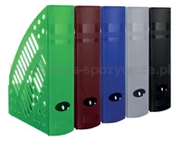 Pojemnik na dokumenty ażurowy DONAU, polistyren, A4, bordowy - 2