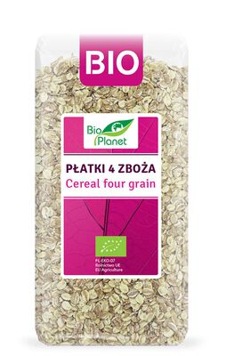 Płatki 4 Zboża (Orkisz, Owies, Jęczmień, Żyto) Bio 300 G - Bio Planet [BIO]