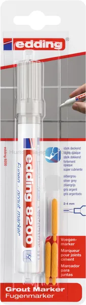 Edding Marker do odświeżania fug e-8200 2-4mm, blister, srebrnoszary 