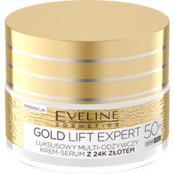 Eveline Gold Lift Expert 50+ Luksusowy Multi-Odżywczy Krem-Serum Z 24K Złotem 50 Ml