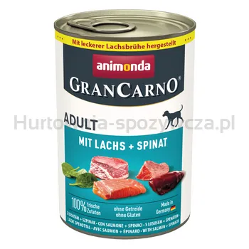 Animonda GranCarno Adult z łososiem i szpinakiem 400g