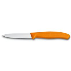 Nóż do jarzyn, ostrze gładkie 8 cm pomarańczowy Victorinox