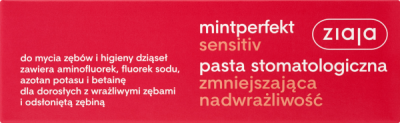 Ziaja Mintperfekt Sensitiv Pasta Zmniejszająca Nadwrażliwość 75 Ml