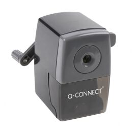 Q-Connect Temperówka na biurko z uchwytem, ręczna, Czarna 