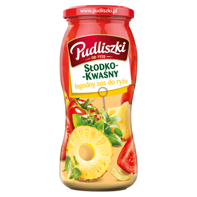 Pudliszki Sos Do Kurczaka Słodko-Kwaśny Łagodny 500G