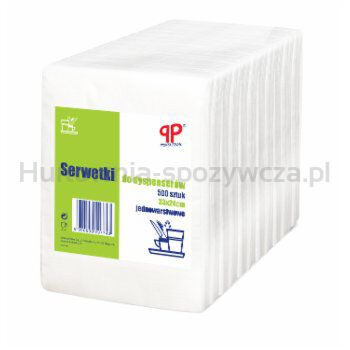 Pp Professional Serwetki Białe Jednowarstwowe Do Dyspenserów 33X24Cm 500 Sztuk