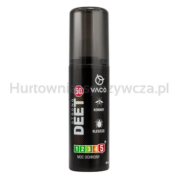 Płyn na kleszcze, komary i meszki VACO STRONG 50, DEET 50% + Geraniol - 80 ml
