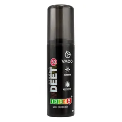 Płyn na kleszcze, komary i meszki VACO STRONG 50, DEET 50% + Geraniol - 80 ml