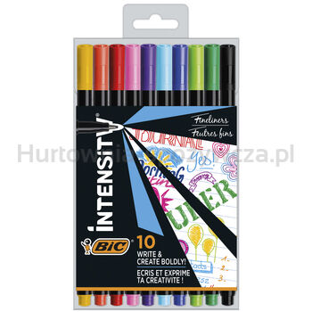 BIC Intensity Fine cienkopisy miks kolorów Etui 10 sztuk