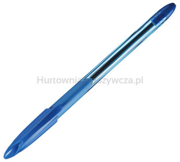 Długopis KEYROAD, 1,0mm, z miękkim uchwytem, pakowany na displayu, niebieski - 3