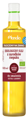 Olej Z Zarodków Rzepaku Do Smażenia Tłoczony Na Zimno Bio 500 Ml - Olandia [BIO]