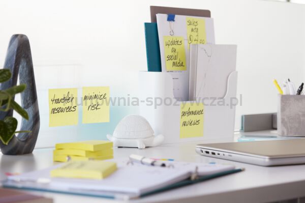 Karteczki samoprzylepne POST-IT Super Sticky Z-Notes do podajnika, 76x127mm, 12x90 kart., żółty - 3