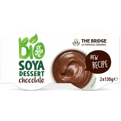 Deser Sojowy O Smaku Czekoladowym Bezglutenowy Bio (2 X 130 G) 260 G - The Bridge [BIO]