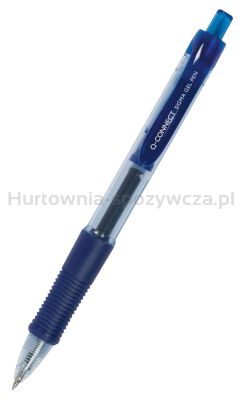 Q-Connect Długopis automatyczny żelowy 0,5mm (linia), niebieski [BIURO]