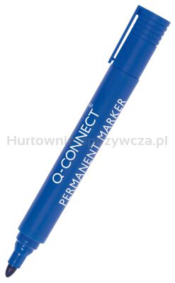 Marker permanentny Q-CONNECT, okrągły, 2-3mm (linia), niebieski