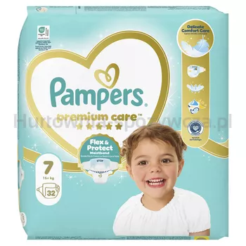 Pampers Premium Care rozmiar 7, 32 pieluszki, 15kg+