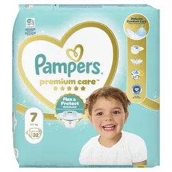 Pampers Premium Care rozmiar 7, 32 pieluszki, 15kg+