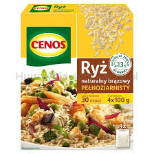 Cenos Ryż Naturalny Brązowy Pełnoziarnisty 4 X 100 G