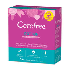 Carefree Cotton Fresh Scent, Wkładki Higieniczne 56 Szt.