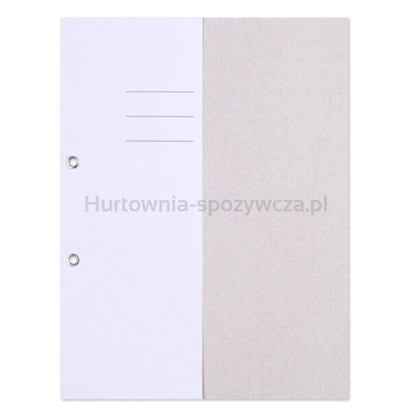 Skoroszyt OFFICE PRODUCTS Budget, karton, z oczkiem, nadruk, 1/2, A4, 250gsm, biały