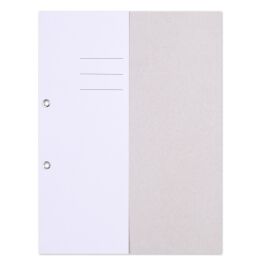 Skoroszyt OFFICE PRODUCTS Budget, karton, z oczkiem, nadruk, 1/2, A4, 250gsm, biały