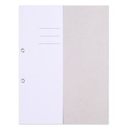 Skoroszyt OFFICE PRODUCTS Budget, karton, z oczkiem, nadruk, 1/2, A4, 250gsm, biały