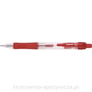Długopis Automatyczny Żelowy Donau Z Wodoodpornym Tuszem 0,5Mm, Czerwony