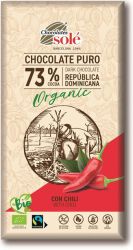 Czekolada gorzka 73% kakao z chili BIO 100 g