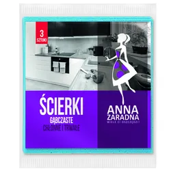 Ścierki Gąbczaste Anna Zaradna, 3 Szt., Mix