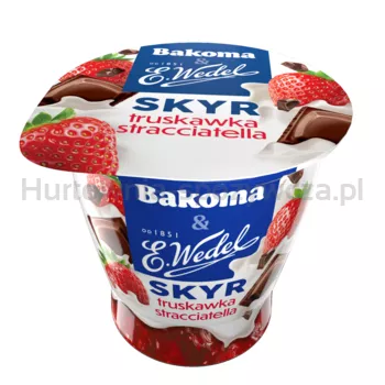 Bakoma&Wedel Jogurt skyr duo truskawka straciatella 150g