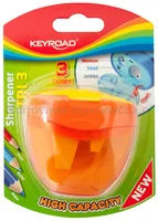 Temperówka KEYROAD Tri 3, plastikowa, potrójna, blister, mix kolorów - 2