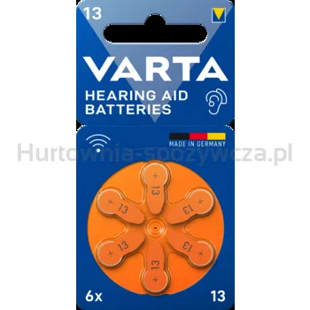 Baterie Do Aparatów Słuchowych Varta 13 6Szt.