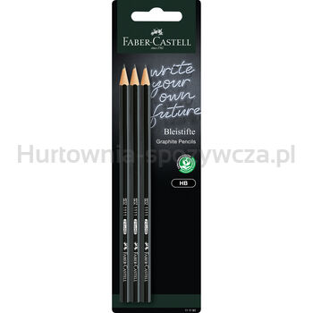 Ołówek 1111 HB czarny 3 sztuki blister Faber-Castell