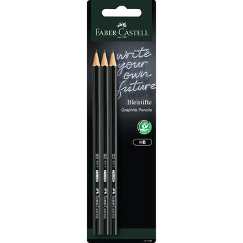 Ołówek 1111 HB czarny 3 sztuki blister Faber-Castell