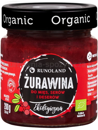 Żurawina Do Mięs, Serów I Deserów Bio 200 G - Runoland [BIO]