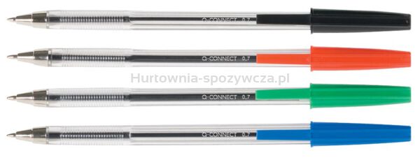 Q-Connect Długopisz wymiennym wkładem 0,7mm (linia), czarny  - 2
