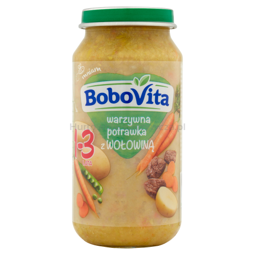 Bobovita Warzywna Potrawka Z Wołowiną Po 12 Miesiącu 250 G