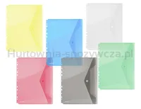 Teczka kopertowa DONAU zatrzask, PP, A4, 200mikr., z europerforacją, czerwona - 2