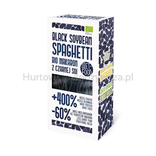 Makaron Proteinowy (Z Czarnej Soi) Spaghetti Bezglutenowy Bio 200 G - Diet-Food [BIO]