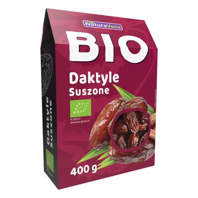 Daktyle Suszone Bezglutenowe Bio 400 G - Naturavena [BIO]