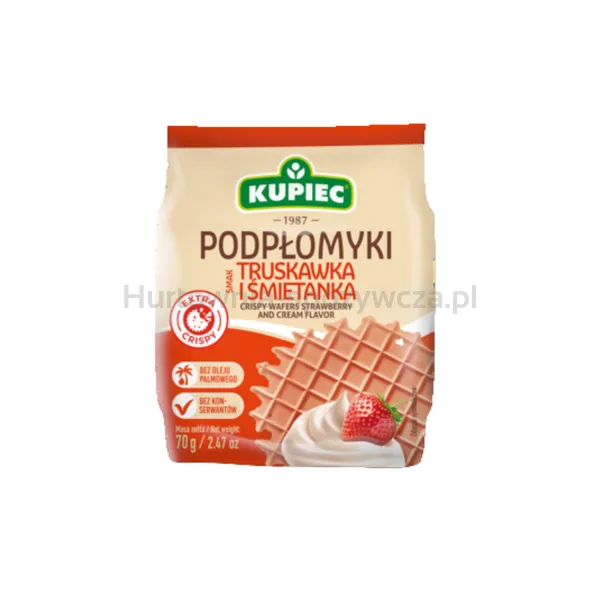 Kupiec Podpłomyki truskawka & śmietanka 70g