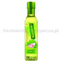 Kujawski Olej Rzepakowy Z Pierwszego Tłoczenia Z Czosnkiem I Bazylią 250 Ml