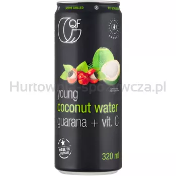 Quality Food woda kokosowa z guaraną i witaminą c 320 ml Kaucja
