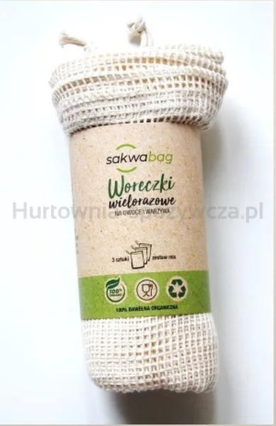 Woreczki Wielorazowe Rozmiar 25X30 Zestaw 3 Szt