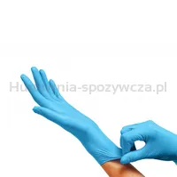 Rękawice nitrylowe bezpudrowe CLARA, 100 szt., rozmiar XS, niebieskie - 4